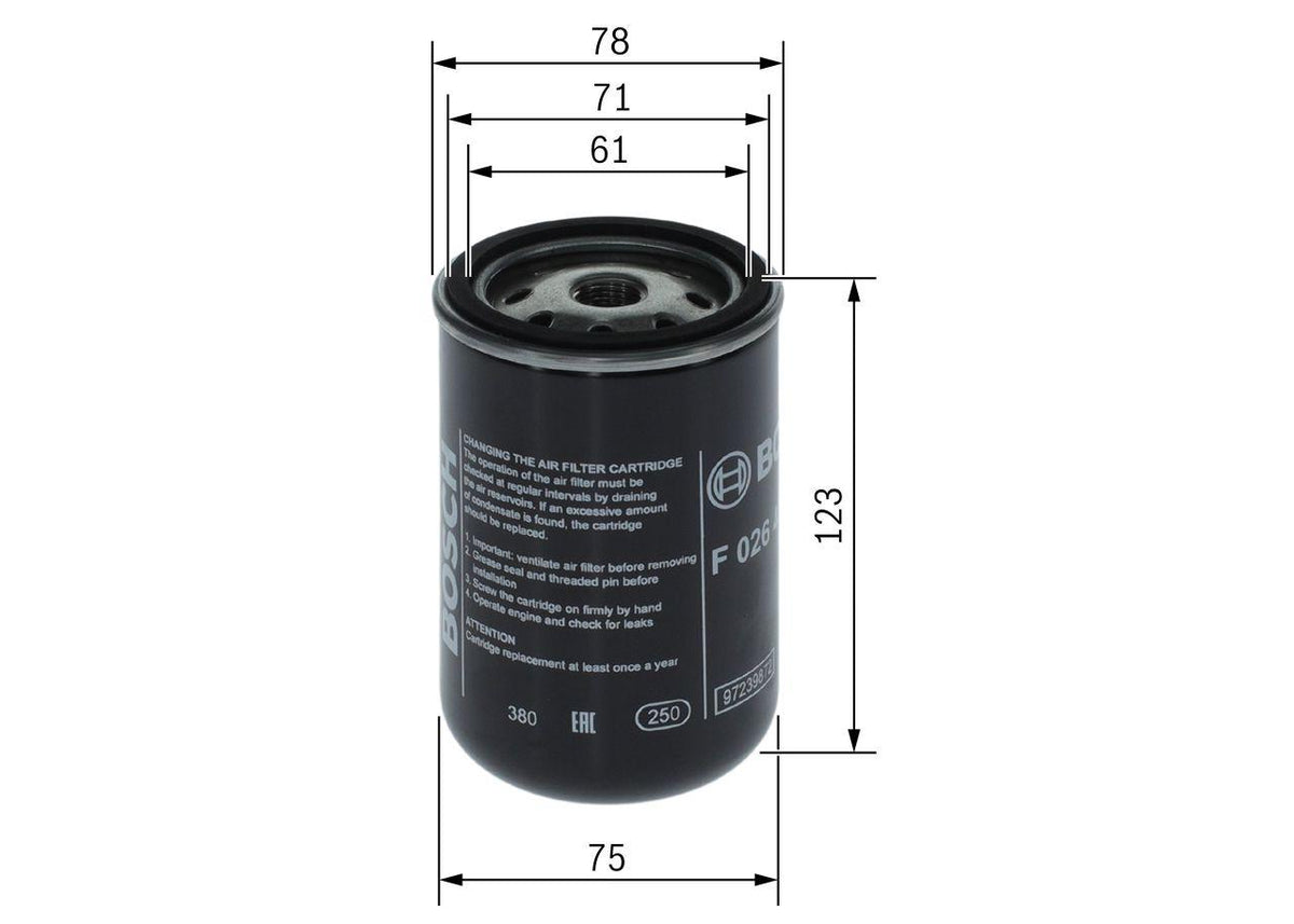 Bosch F026400392 Urea Solution Filter Daf Cf65 Cf75 Cf85 06 > 13 Xf105 05 > / Temsa Safır 09 > Avenue 10 > Safarı 10 >