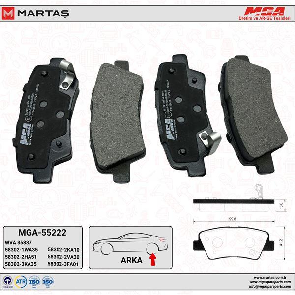 MGA 55222 Brake Pad Brake Rear Drilled — Brake Pads