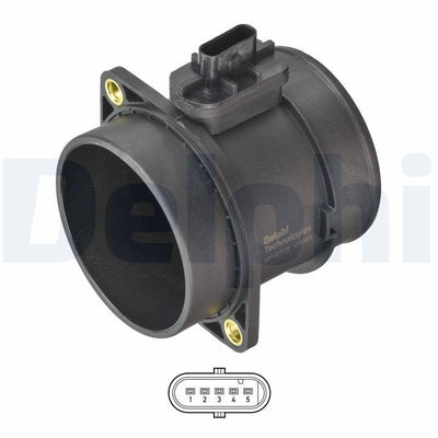 Delphi AF10713-12B1 Mass Air Flow Sensor Ssangyong Actyon 2.0 11>, Korando D20T 2.0 13> — Engine Management Sensors