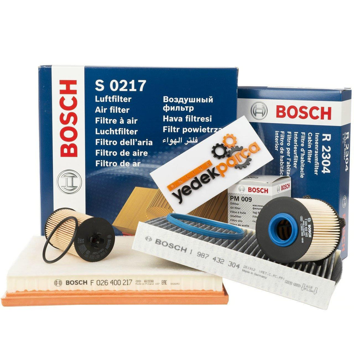 Bosch Opel Zafira C 1.6 Diesel Periodic Filter Set with Carbon Pollen — Maintenance & Service Kits