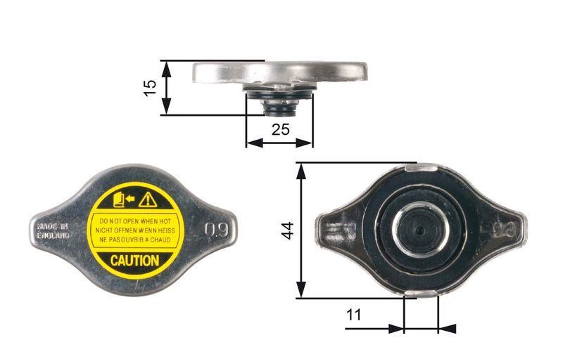 GATES RC127 Radiator Diameter - Compatible with Toyota, Ford and 2 more models — Radiators & Fans