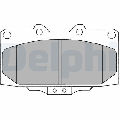 Delphi LP1020 Brake Pad Front S200sx 2.0 16V Forester 2.0 Turbo Impreza 2.0 GT Turbo