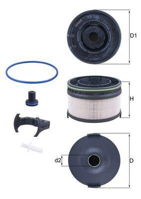 Mahle KX533KIT Diesel Filter OM654 W118-W177-W205-W213-W238 Vito Sprinter 16- — Fuel Delivery