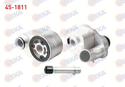 Veka 45-1811 Oil Cooler Single with Bolts Fiat Ducato 2.3 Mjt 2006-2014 / Iveco Daily IV 2.3 D 146 Ps 2006-2011 — Oil System