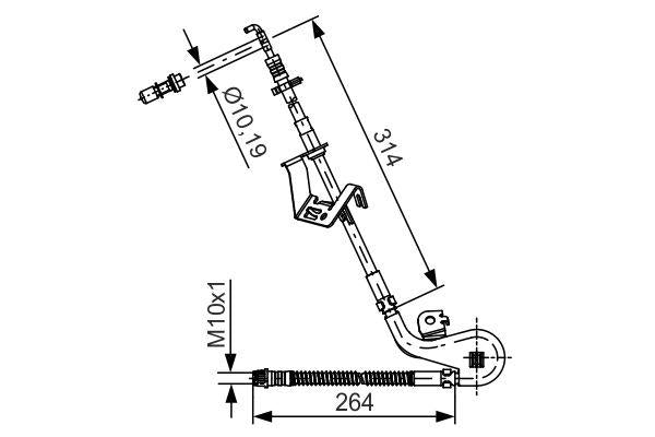 Bosch 1987481427 Front Left Brake Hose P407 Sw Coupe C5 III 04 — Brake Hydraulics