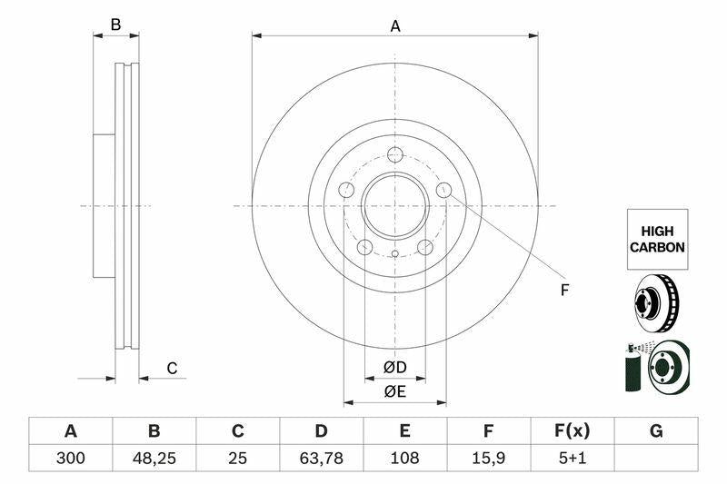 BOSCH Disc Front (Ad) 14-Connect - 2 Pack Brake Discs — Brake Rotors & Drums