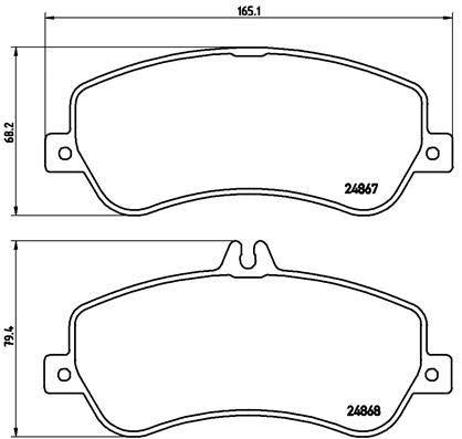 BREMBO P50086 Front Brake Pads 204 for GLK 4 Matic