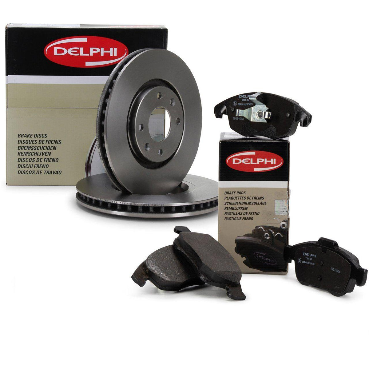 Delphi Front Brake Disc and Pad Set - Compatible with Citroen DS4 — Brake Pads