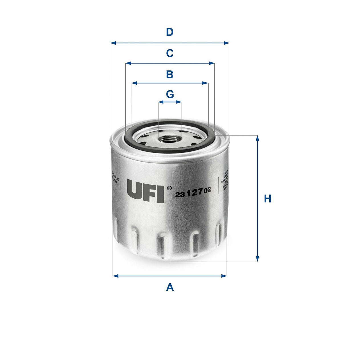 Ufi 23.127.02 Oil Filter Ford / Bm 70 — Oil Filters