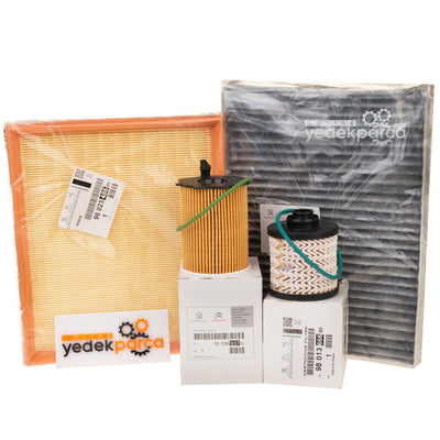 Peugeot 508 1.6 BlueHDi Periodic Oil Service Filter Set with Carbon Pollen Genu — Auto Parts Hall, Maintenance & Service Kits