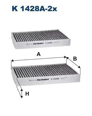 Filtron K1428A-2X Cabin Air Filter 17-5-Series (F90-G30-G31) 7-Series (G11-G12) X5-X6 + Ca