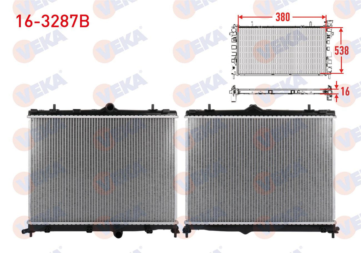 Veka 16-3287B Su Radiator Brazing Opel Corsa F Edıtıon 1.2 — Radiators & Fans