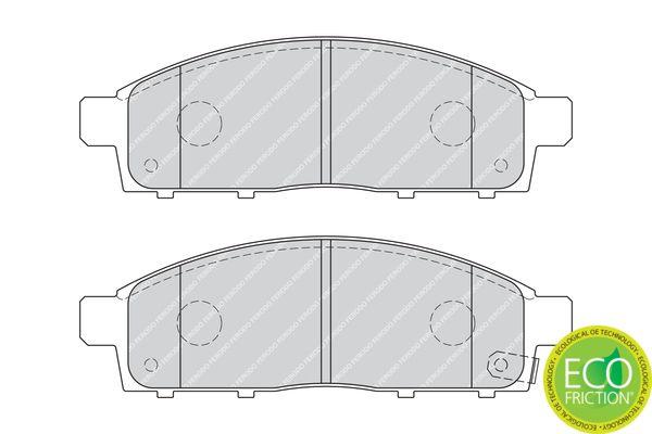 Ferodo FDB4023 Brake Pad Front Mitsubishi L200 2.5 DI-D 06-, L200 2.4 DI-D 15-, Pajero 3.2, Fullback 16-