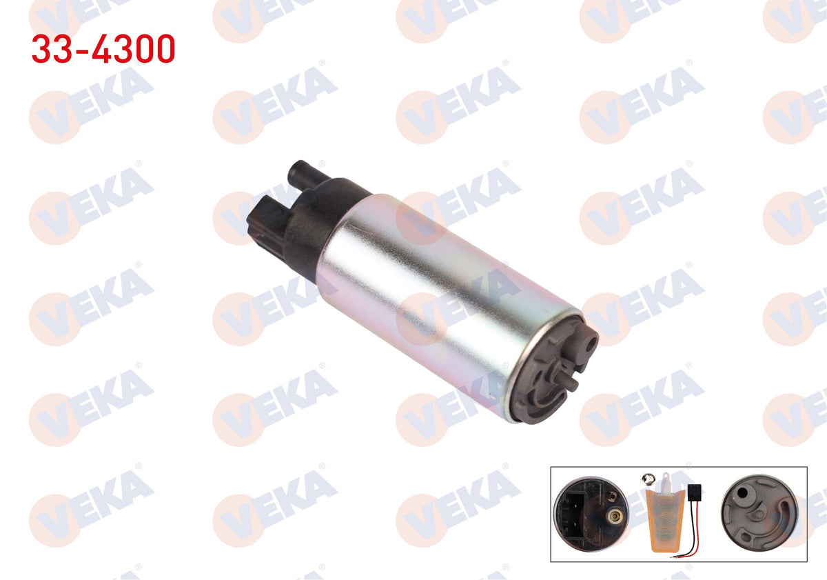 Veka 33-4300 Fuel Pump Thin Connector with Strainer Kablolu 3.3 Bar Toyota Corolla 1.3i-1.4i-1.6i 97-02 / Hyu — Fuel Delivery