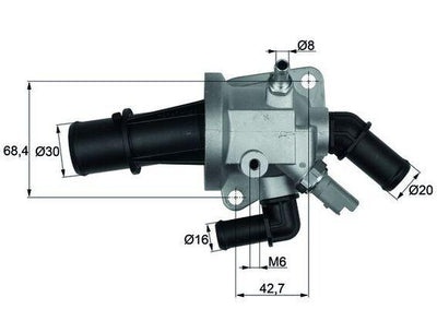 Mahle TI15388 Thermostat Opel Corsa C Combo C Z13DT/Z13DTH Punto Doblo Linea 1.3 Multijet 04-07 — Water Pump & Thermostat