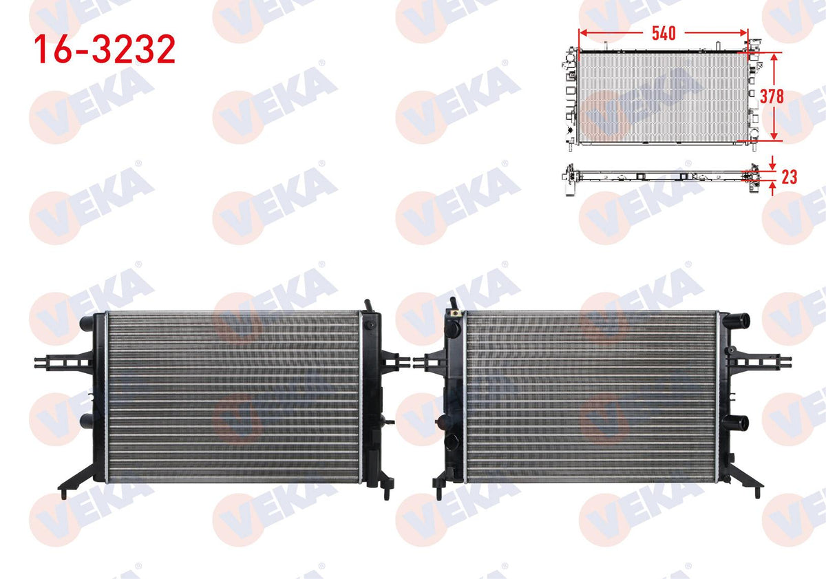 Veka 16-3232 Su Radiator Mechanical Opel Astra G (F69) 1.4 16V M-T Ac-1998-2005 — Radiators & Fans