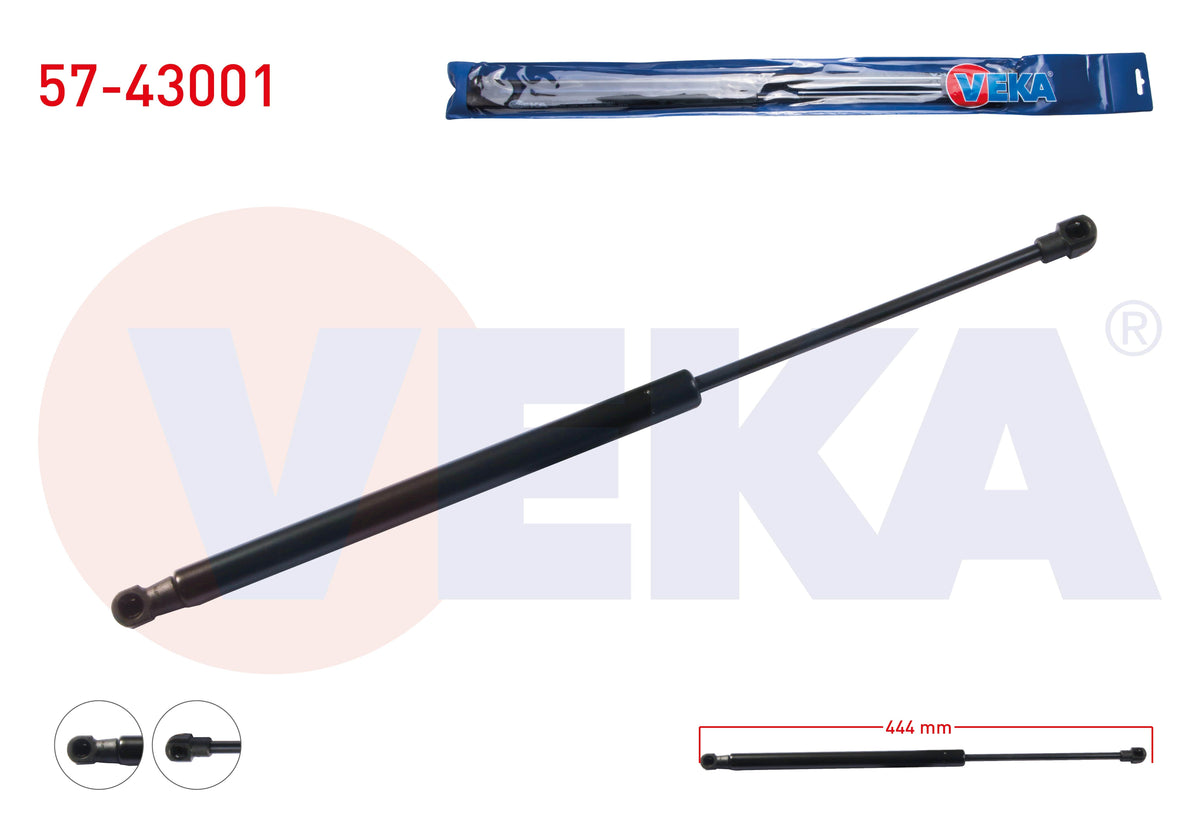 Veka 57-43001 Trunk Gas Strut 444mm / 455N Toyota Auris (Zre15) 5 Door 2007-2012 | Set of 2