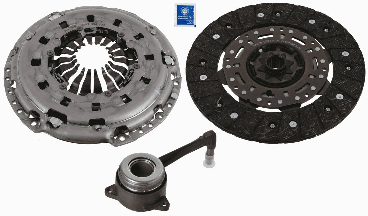 Sachs 3000990625 VW Tiguan 1.4 TSI Clutch Kit Hydraulic Bearing with 06F141015 — Clutch & Flywheel