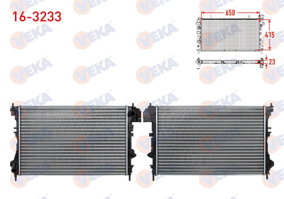 Veka 16-3233 Water Radiator Mechanical Opel Vectra C 1.6 16V M-T 2002-2008 — Radiators & Fans