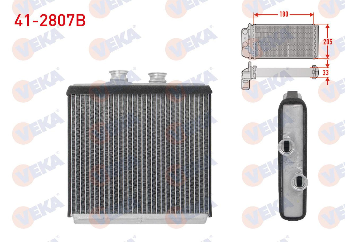 Veka 41-2807B Heater Core Brazing Mercedes C Series (W204) C 180 CDI-C200-C200 CDI 2007-2014 / E Series (W2 — Heater & Blower