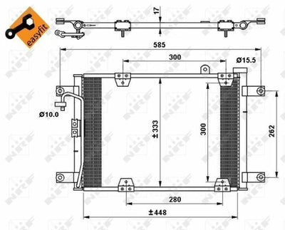 NRF Suzuki Grand Vitara AC Radiator - Durable 445x333x17 — Radiators & Fans