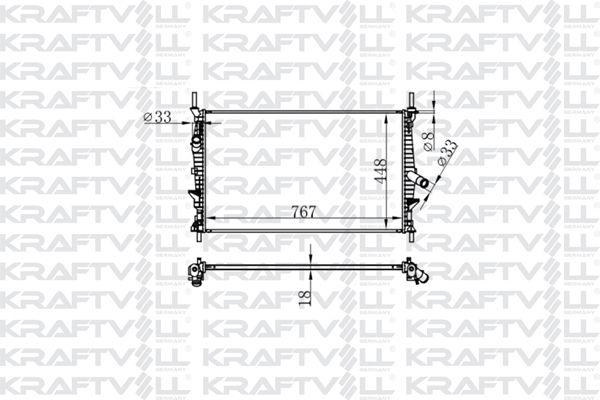 Kraftvoll 08040035 Ford Transit-Custom Su Radiator Transit Custom V362 V363 2.2 TDCi Transit 2.0 Ecoblue — Radiators & Fans