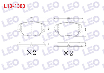 LEO L10-1383 Brake Pad Front Toyota Rav4 II (Cla2_, Xa2_ and 2 more models — Brake Pads