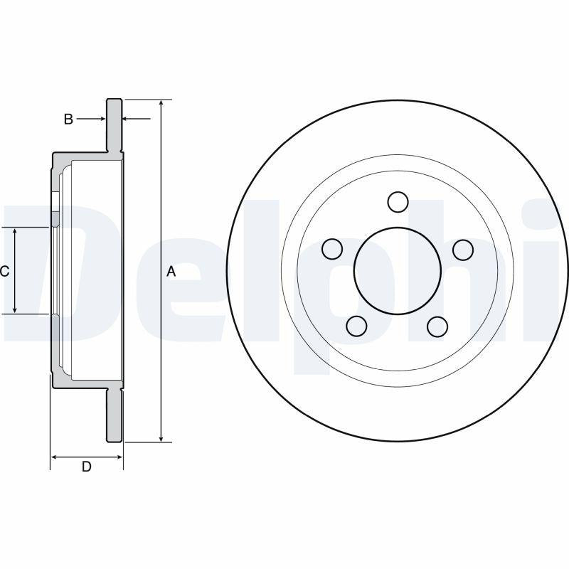 Delphi BG4648 Brake Disc (Twin Pack), Deliksiz