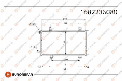 Eurorepar 1682236080 A/C Condenser Suzuki SX4 (EY,GY) Fiat Sedici (189_) — Condensers & Evaporators