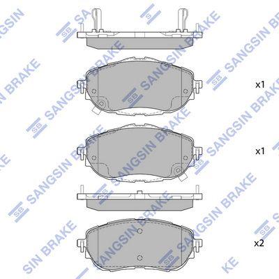 Hi-Q SP1700 Brake Pad Front Corolla (E18): Auris (E18) 13-18 1.33:1.6:1.4 D4d 13-18 — Brake Pads