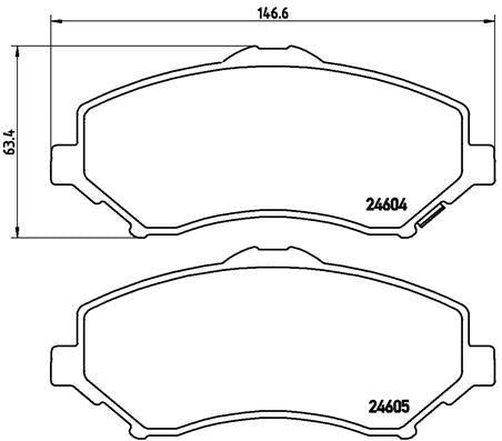 Brembo P11022 Brake Pad Front (Fiat Freemont 3.6 4×4 2.0 JTD 11 -)