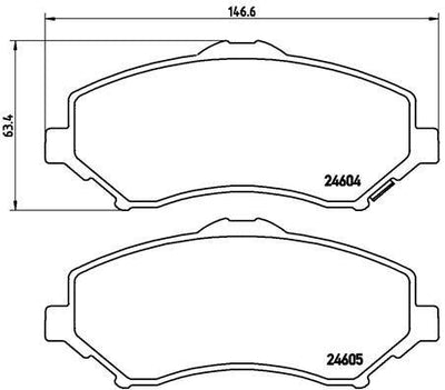 Brembo P11022 Brake Pad Front (Fiat Freemont 3.6 4×4 2.0 JTD 11 -) — Brake Pads
