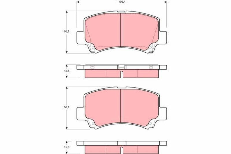 TRW GDB3221 Front Brake Pad Dfm 08-13 — Brake Pads