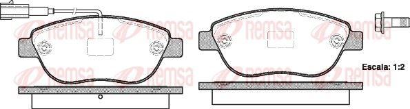 REMSA 0859.11 Brake Pad Doblo 152 263 02 10 — Brake Pads