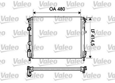 Valeo 732621 Radiator Clio II-Symbol 1.5 dCi 1.4 1.6 16V + Ac — Radiators & Fans