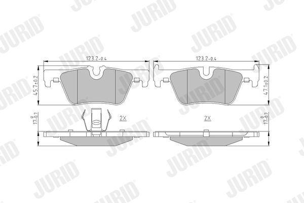 JURID Brake Pads - Compatible with F-20 to F-36