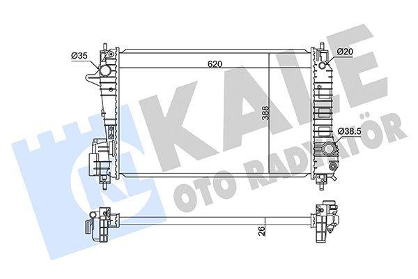 Kale 362860 Su Radiator Chevrolet Aveo T300 1.3D 11-15 — Radiators & Fans