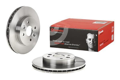 Brembo 09.A606.10 Brake Disc Front Air Grooved 254-4 (Kia Rio 00-05) — Brake Rotors & Drums