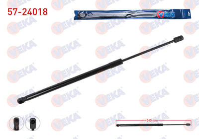 Veka 57-24018 Trunk Gas Strut 545mm / 600N Kia Sportage 2015-| Set of 2