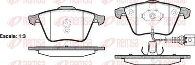 REMSA 0964.41 Brake Pad A3 8P1 Sportback 8Pa 05 03 — Brake Pads