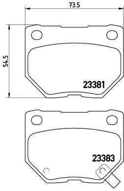 Brembo P78016 Brake Pad Rear Subaru Impreza 2.0I 0001