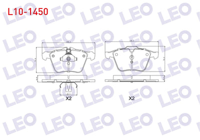 LEO L10-1450 Brake Pad Front Volvo S60 II 1.6 2010-/ S60 II 2.0 2010-/ S60 II 2.0 D 2010-/ S80 II T5 2006-/ V70 — Brake Pads