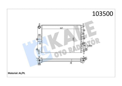 Kale 0211182AL Water Radiator Ford Escort/Orion CLX 1.6-1.8 Zetec 91-00 — Radiators & Fans