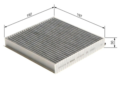 Bosch 1987432568 Cabin Air Filter Jaguar XF I/XF Sportbrake/XJ 2.0-5.0 08-15, XJ 2.0 Ti4-3.0 Scv6 12> — Air & Cabin Filters