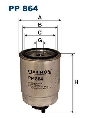 Filtron PP864 Filter Diesel-(Fiat Ducato 1.9D-1.9Td-2.4D-2.4 TD 82-02 / Punto 1.7D-1.7Td 94-00 / Ford Transit 2.4D / Peugeot Boxer / Cıtr