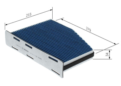 Bosch 0986628615 Cabin Air Filter-Anti Alerjen VW Caddy 04-Golf 04-13-Passat 06 / Audi A3 04-13 / Seat — Air & Cabin Filters