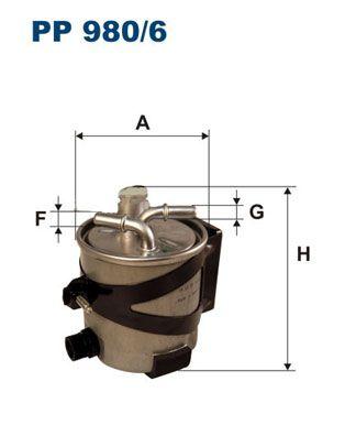 Filtron PP980-6 Diesel Filter Renault Megane II/Scenic II/Logan/Sandero 1.5 dCi 05- — Fuel Delivery