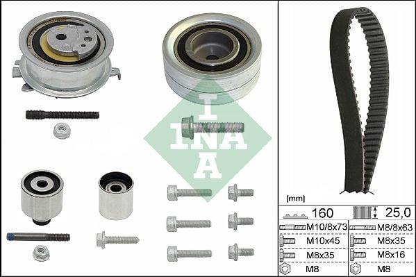 INA Timing Belt Kit 530055010 - Compatible with Golf VII, Jetta, TDI Engines — Belts
