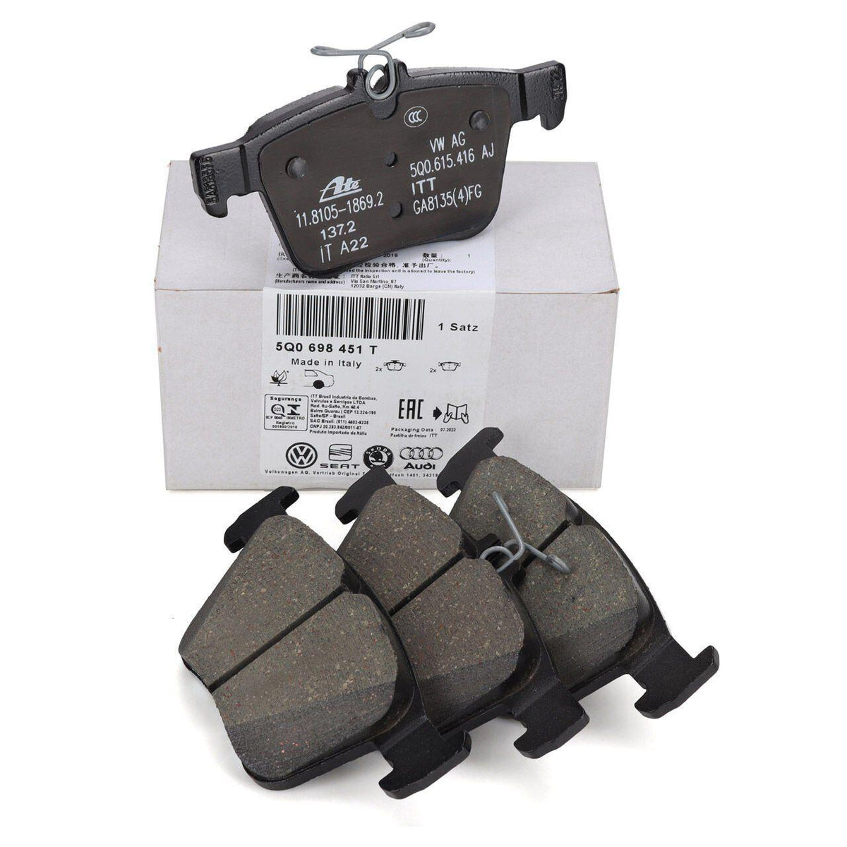 VAG 5Q0698451AE Seat Leon 2020 Model onwards Rear Brake Pad Genuine — Brake Pads