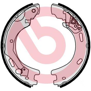 Brembo S44509 Parking Brake Shoe R.Rover Sport 2.7 / 4.2 / 4.4 with Spring — Brake Cables & Hardware